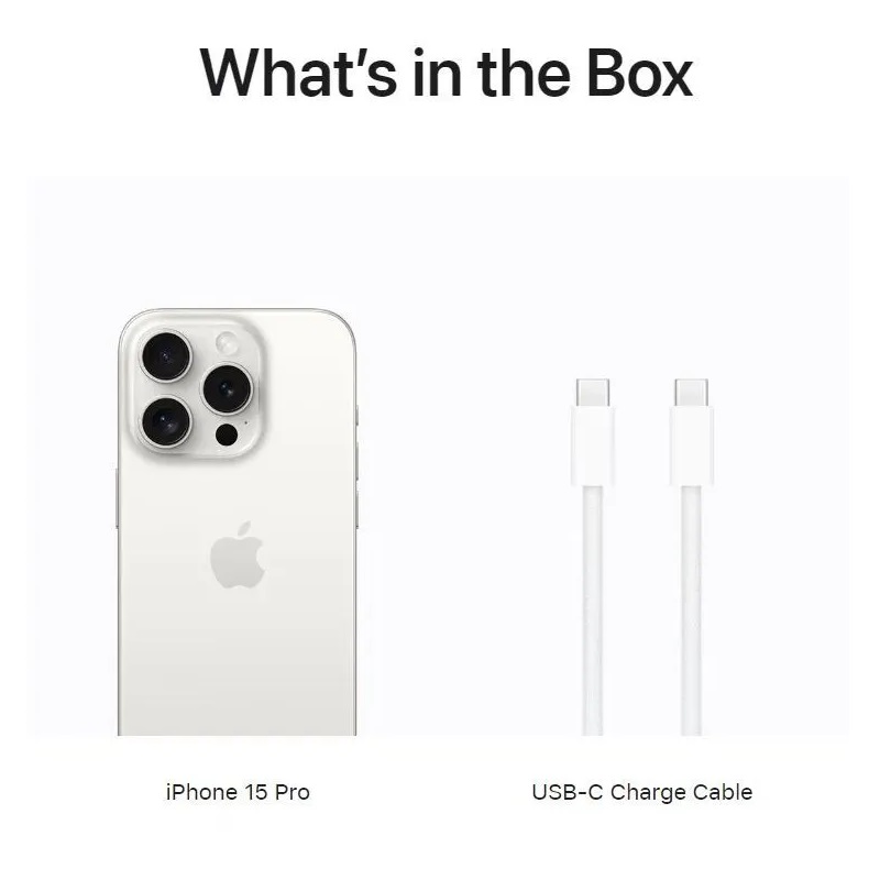 Смартфон Apple iPhone 15 Pro 256 ГБ, белый титан