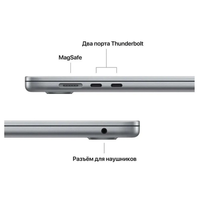 Ноутбук Apple MacBook Air 15 (2023), M2, 8/256Gb, SSD, (MQKP3), Space Gray