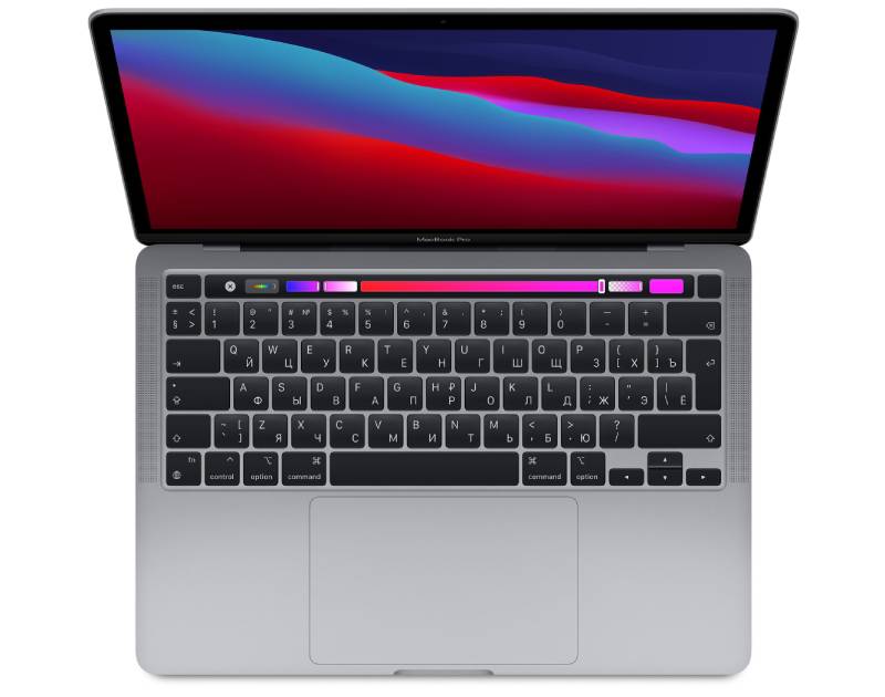 Ноутбук Apple MacBook Pro 13" (M1, 8Gb, 256Gb SSD) Touch bar Серый космос (MYD82)(Русская клавиатура)