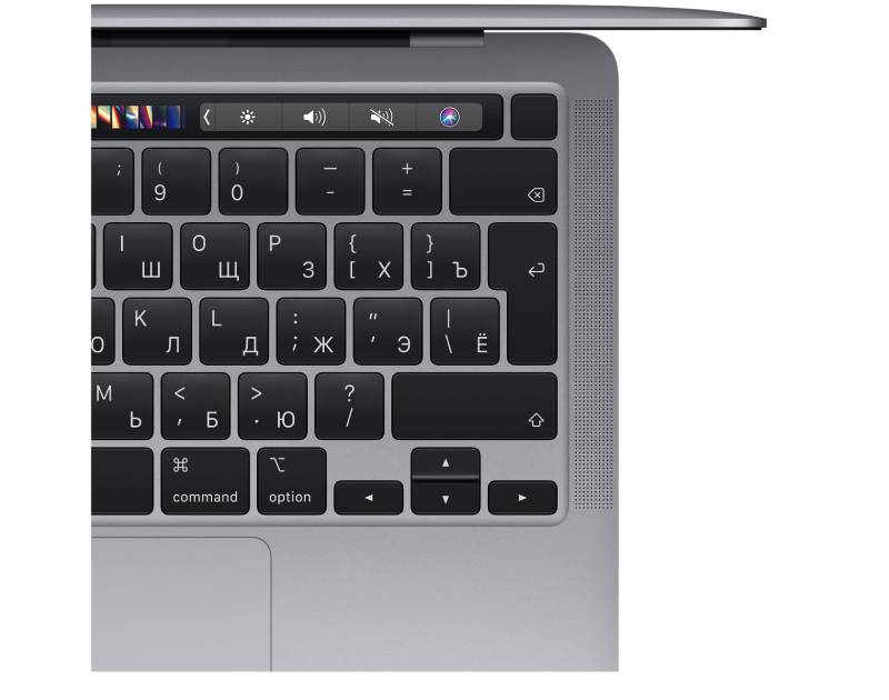 Ноутбук Apple MacBook Pro 13" (M1, 8Gb, 256Gb SSD) Touch bar Серый космос (MYD82)(Русская клавиатура)