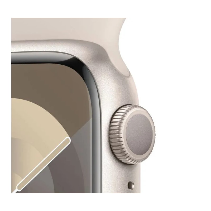 Смарт-часы Apple Watch Series 9 (GPS), Aluminium Case, 45mm, Sport Band, Starlight