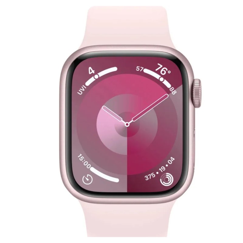 Смарт-часы Apple Watch Series 9 (GPS), Aluminium Case, 45mm, Pink/Light Sport Band