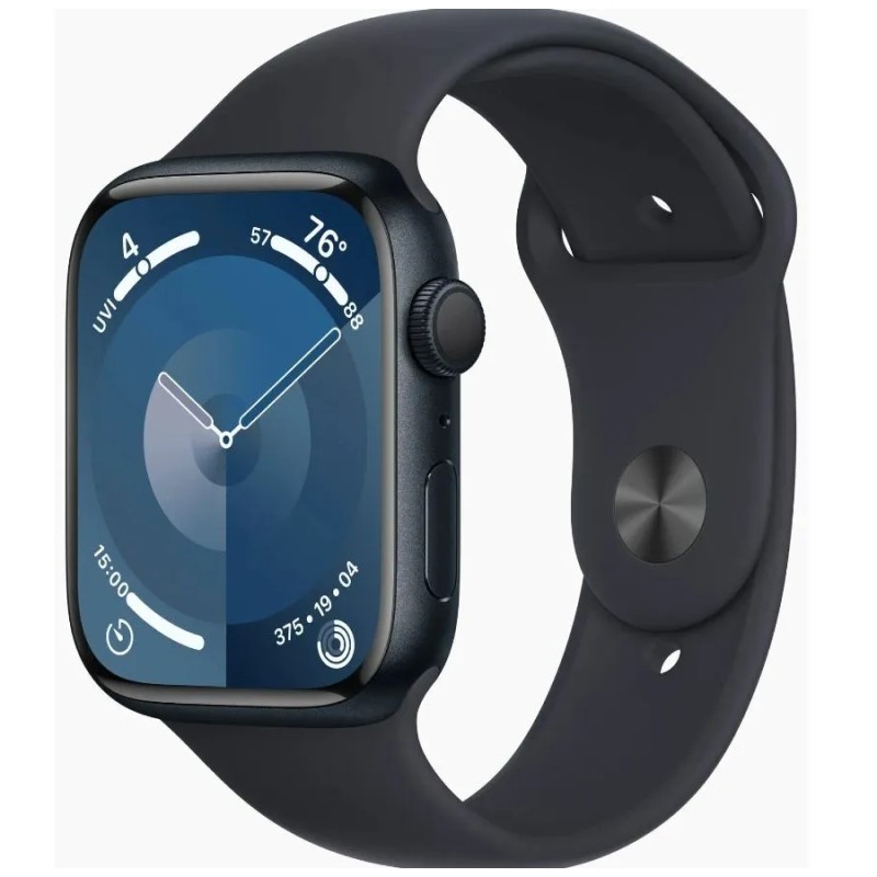 Смарт-часы Apple Watch Series 9 (GPS), Aluminium Case, 45mm, Midnight Sport Band