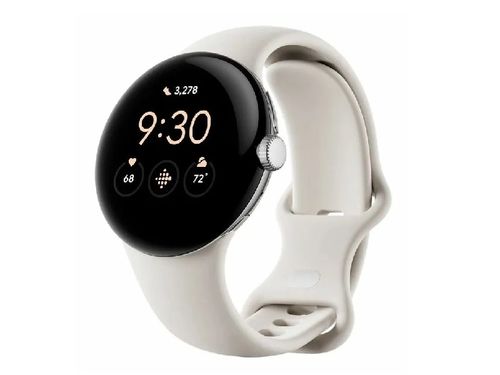 Смарт-часы Google Pixel Watch, (Bluetooth/Wi-Fi), Polished Silver/Chalk