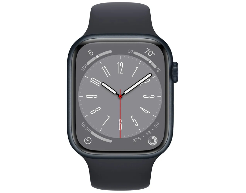 Умные часы Apple Watch Series 8, 41 мм, регулируемый, GPS, Aluminium Case, midnight Sport Band