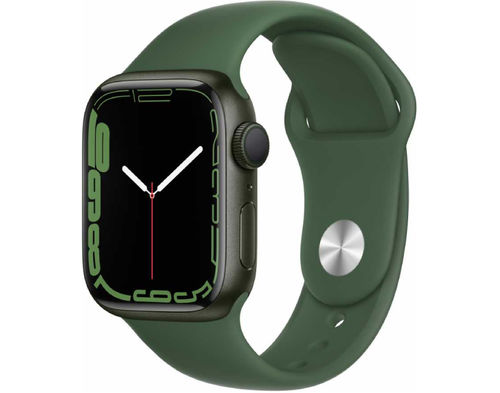 Умные часы Apple Watch Series 7, 41 мм, регулируемый, GPS, Aluminium Case, зеленый клевер