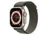 Умные часы Apple Watch Ultra 49 мм Titanium Case Cellular, титановый/зеленый Alpine Loop, S