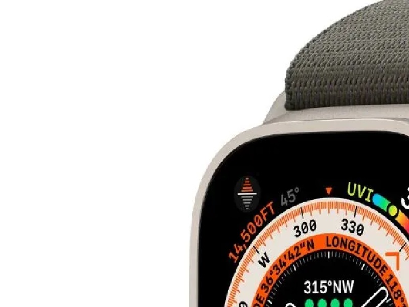 Умные часы Apple Watch Ultra 49 мм Titanium Case Cellular, титановый/зеленый Alpine Loop, M