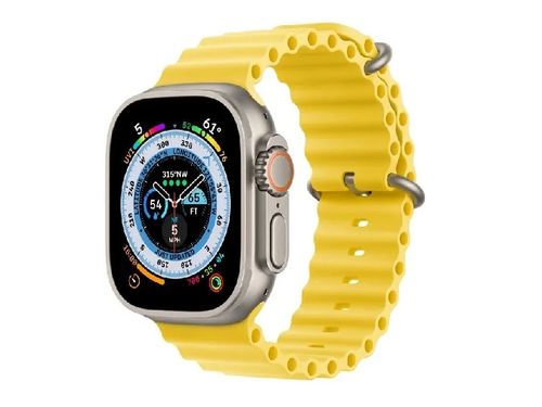 Умные часы Apple Watch Ultra 49 мм Titanium Case Cellular, титановый/желтый Ocean Band