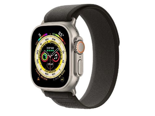 Умные часы Apple Watch Ultra 49 мм Titanium Case Cellular, титановый/черно-серый Trail Loop, M/L