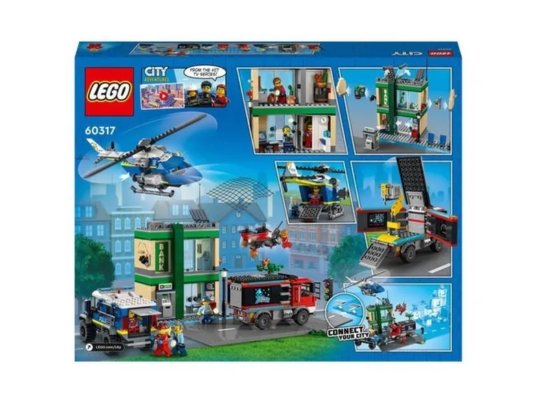 Конструктор LEGO City 60317 Полицейская погоня в банке, 915 дет.