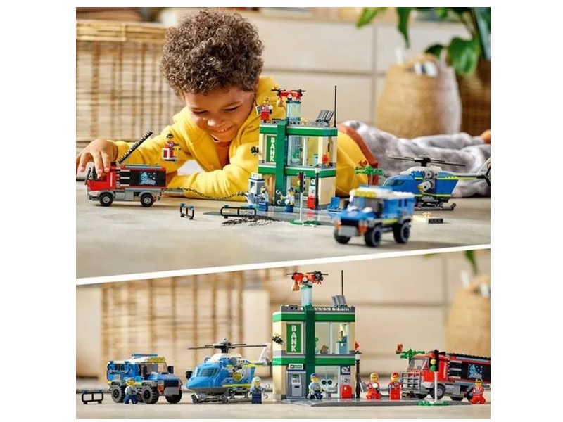 Конструктор LEGO City 60317 Полицейская погоня в банке, 915 дет.