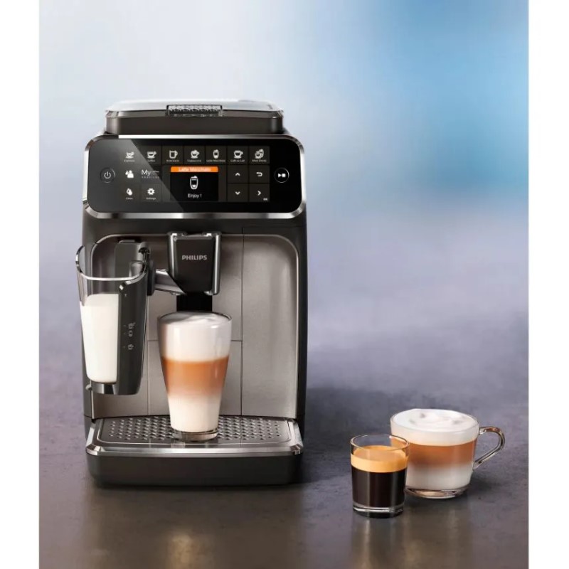 Кофемашина автоматическая LatteGo Series 4300 Philips EP4346/70, Black/Silver