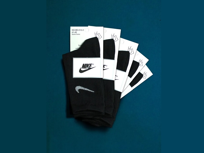 Комплект носков, Nike 5шт , чёрные 40-46
