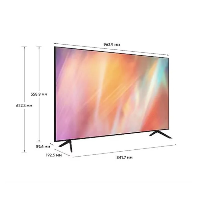 43" Телевизор 4K UHD Samsung UE43AU7101UCCE, Black