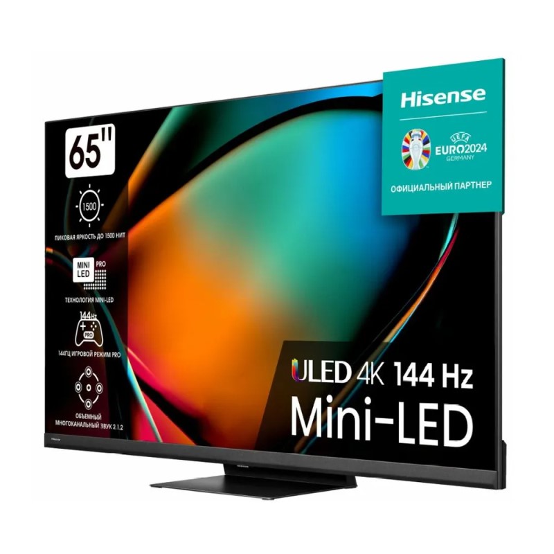 65" Телевизор Mini LED 4K UHD Hisense 65U8KQ, Black